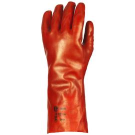 MÁRTOTT PVC KESZTYŰ, PIROS, 36CM HOSSZÚ