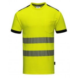T181 - Jól láthatósági Vision póló - sárga / fekete L
