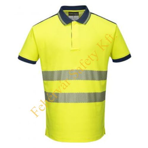 T180 - Jól láthatósági Vision pólóing - sárga/fekete 3XL